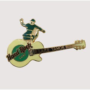 Hard Rock Cafe Lake Tahoe Guitar Collectible Pin Nevada Enamel 2.25 Inch